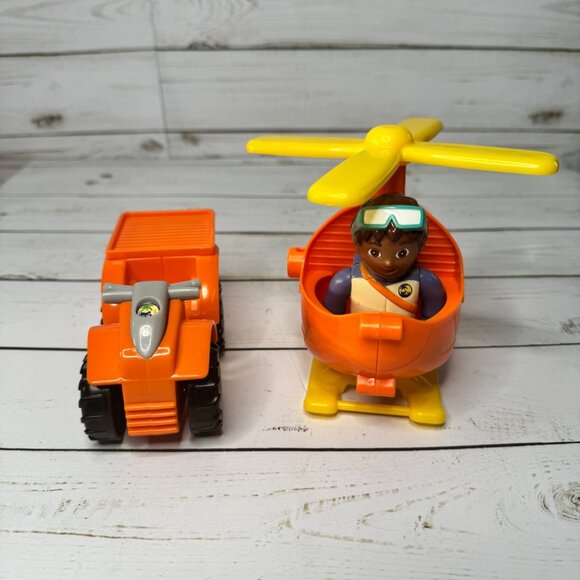 Go Diego Go Animal Safari Jungle Rescue Orange Helicopter & Jeep & Diego Figure - Picture 1 of 6
